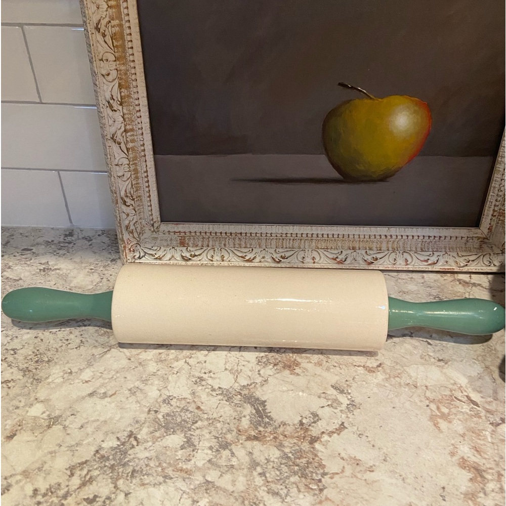 Vintage Ceramic Rolling Pin Marked England